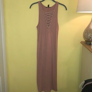 Blush tip body-con dress